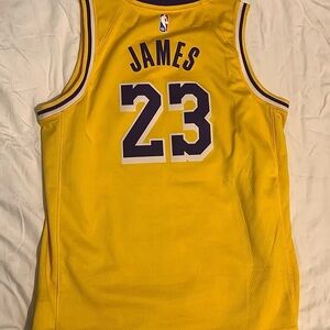Nike Yellow Basketball Jersey with Purple Accents